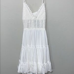 Crochet Panel Cami Flare Dress from Zaful